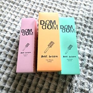 All 3 sizes of Boar Bristle round brushes.   Brand dom dom